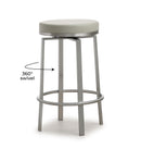 Pratt Light Grey Swivel Counter Stool - Set of 2
