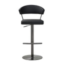 Cosmo Black Performance Vegan Leather on Black Steel Barstool - UK