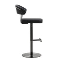 Cosmo Black Performance Vegan Leather on Black Steel Barstool - UK