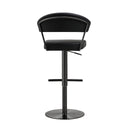 Cosmo Black Performance Vegan Leather on Black Steel Barstool - UK