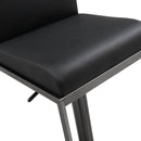 Amalfi Black Performance Vegan Leather on Black Stool - UK