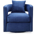 Kennedy Navy Textured Velvet Swivel Chair