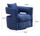 Kennedy Navy Textured Velvet Swivel Chair