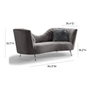 Eva Grey Velvet Sofa