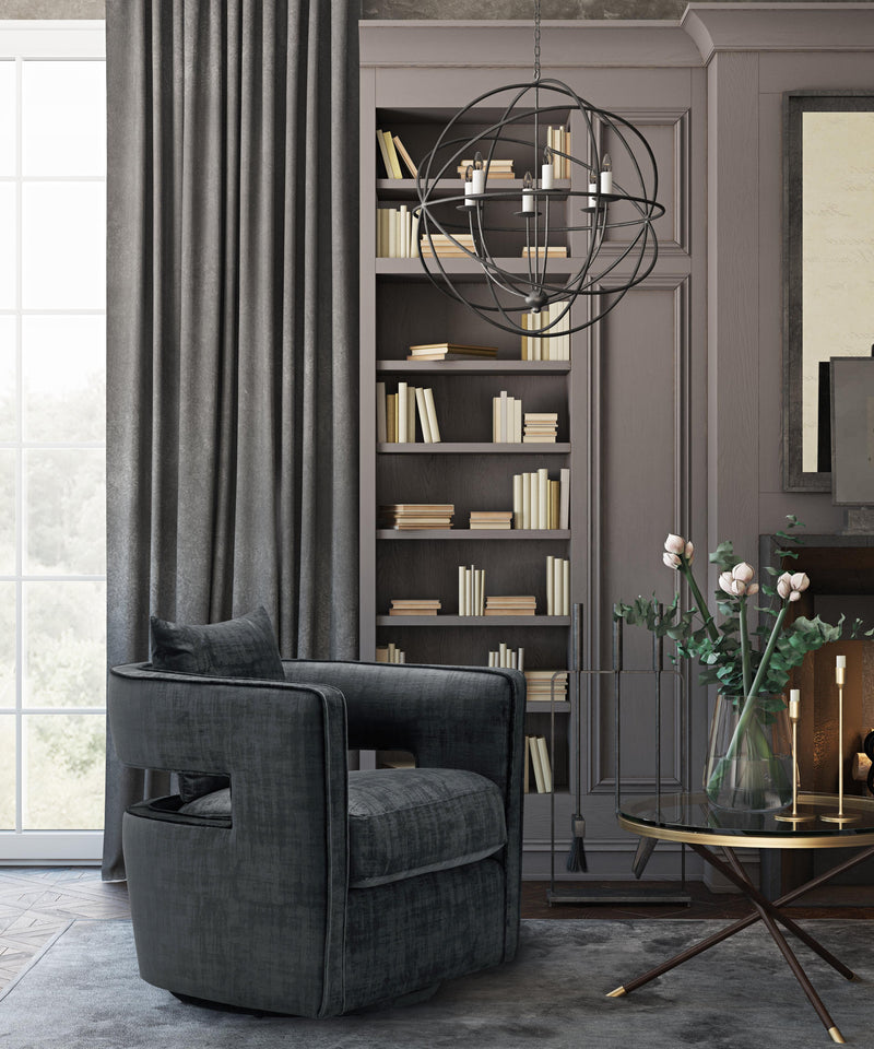 Kennedy Black Swivel Chair - UK