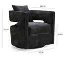 Kennedy Black Swivel Chair - UK