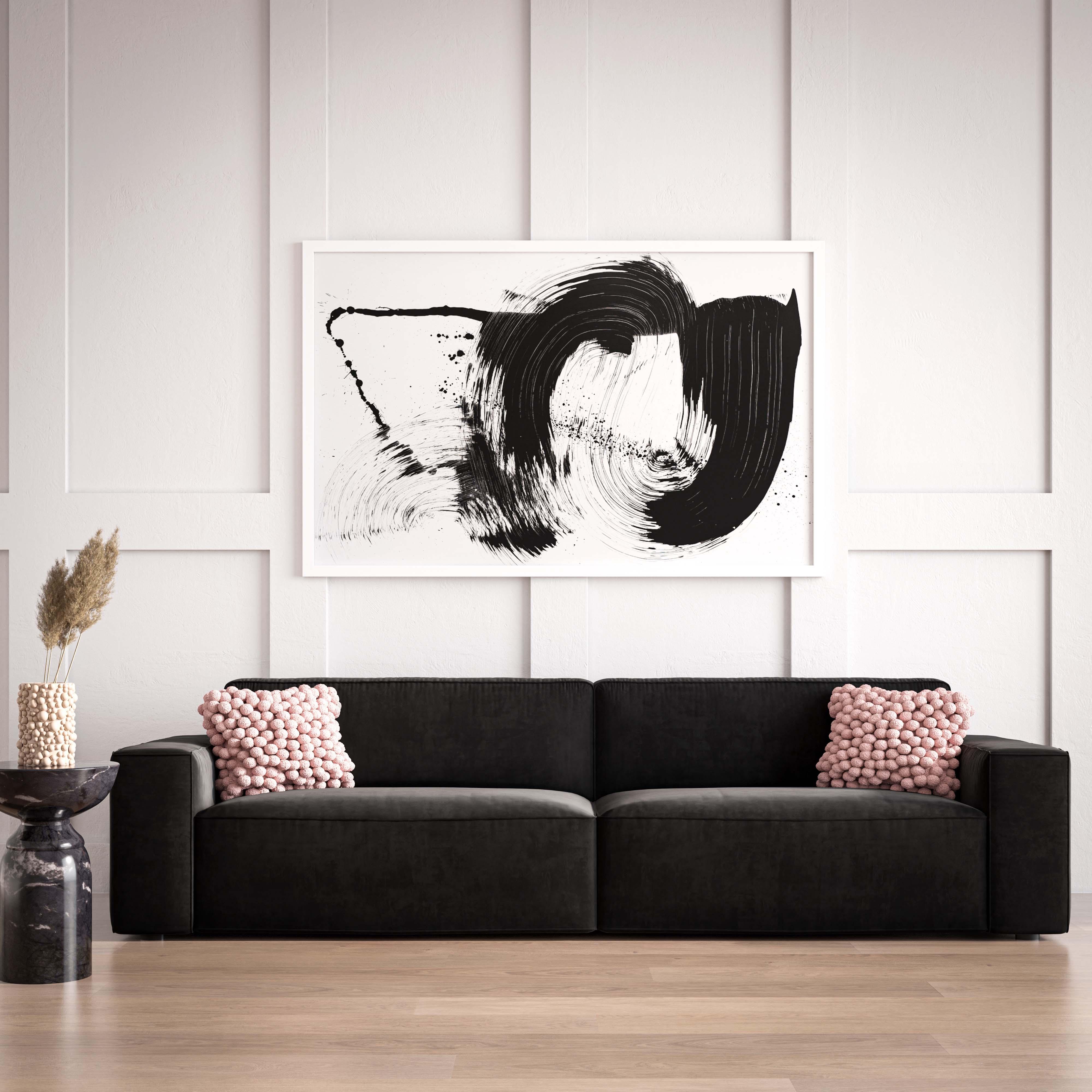 Olafur Black Velvet Sofa - UK