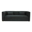 Callie Black Velvet Sofa