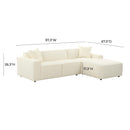 Olafur Cream Linen Sectional - RAF