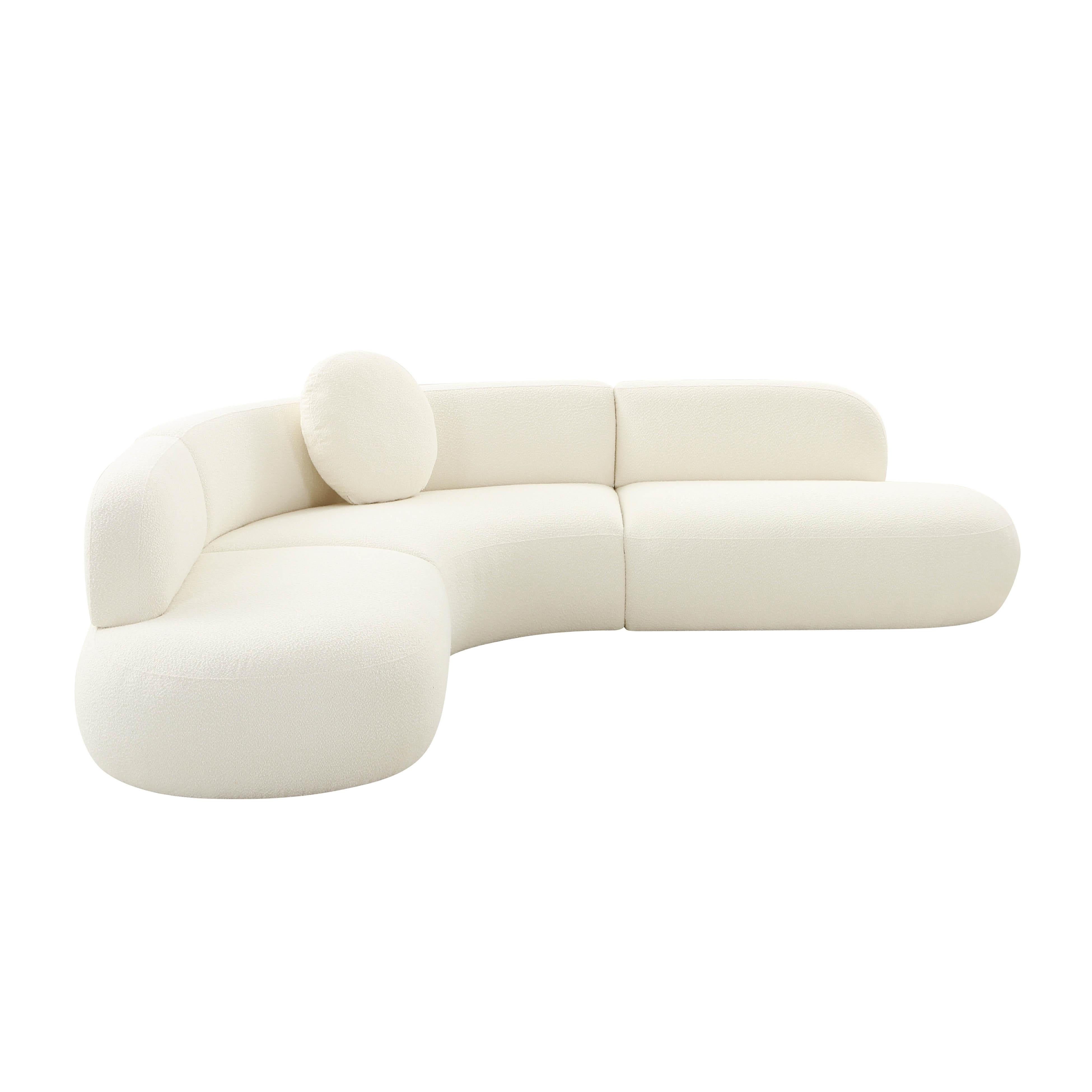 Broohah Cream Boucle Sectional - UK