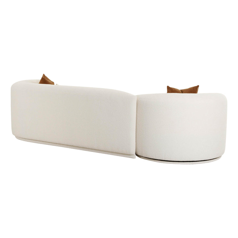 Fickle Cream Boucle 2-Piece Modular RAF Sofa - UK