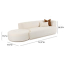 Fickle Cream Boucle 2-Piece Chaise Modular RAF Sofa - UK