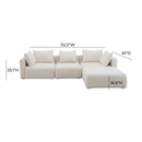 Hangover Cream Boucle 4-Piece Modular Sectional