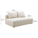 Hangover Cream Performance Linen Modular Loveseat