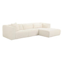 Tarra Fluffy Oversized Cream Corduroy Modular RAF Sectional - UK