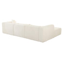 Tarra Fluffy Oversized Cream Corduroy Modular LAF Sectional - UK