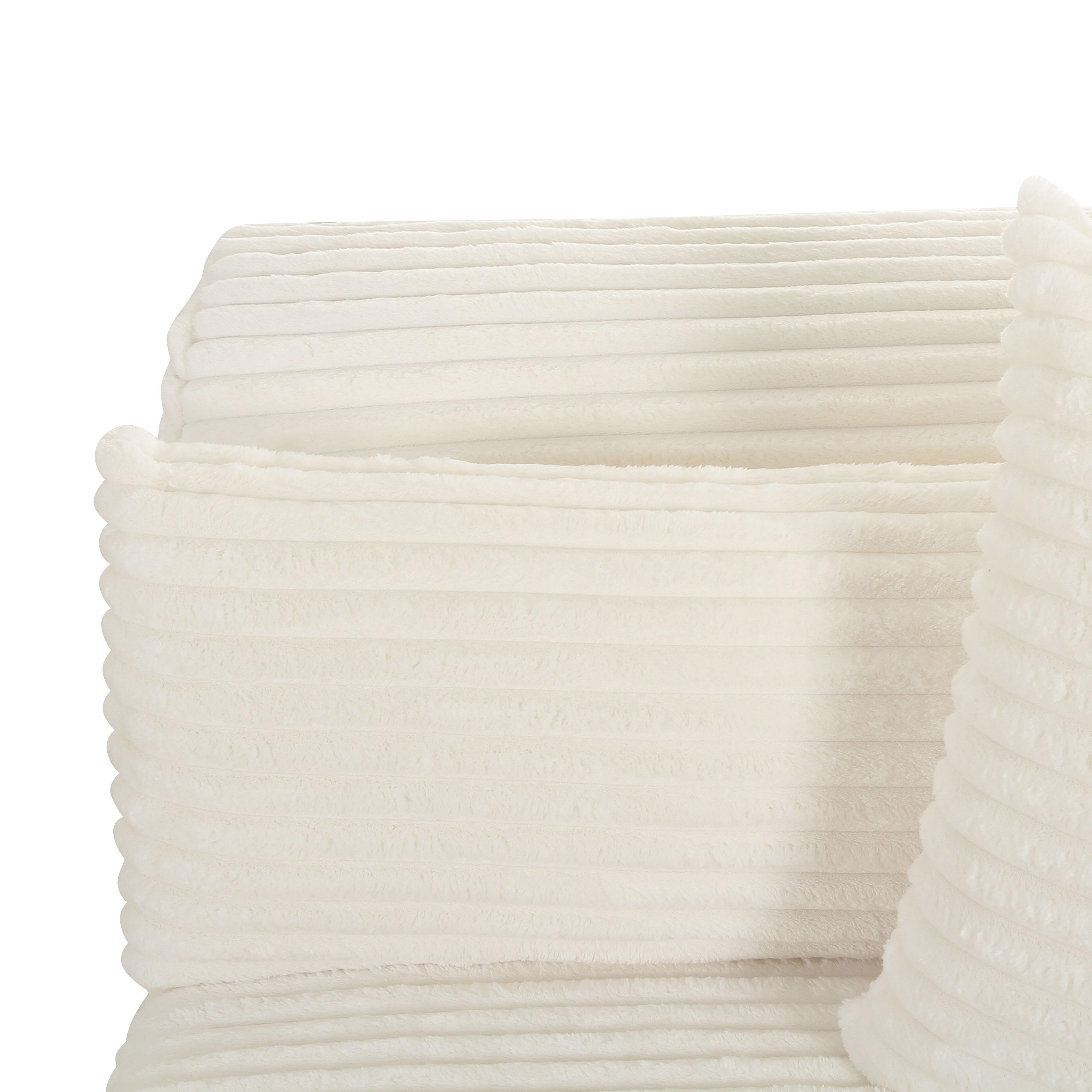 Tarra Fluffy Oversized Cream Corduroy Modular RAF Corner Chair - UK