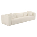 Tarra Fluffy Oversized Cream Corduroy Modular Sofa