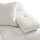 Calliope Cream Vegan Shearling 4-piece Modular Sectional