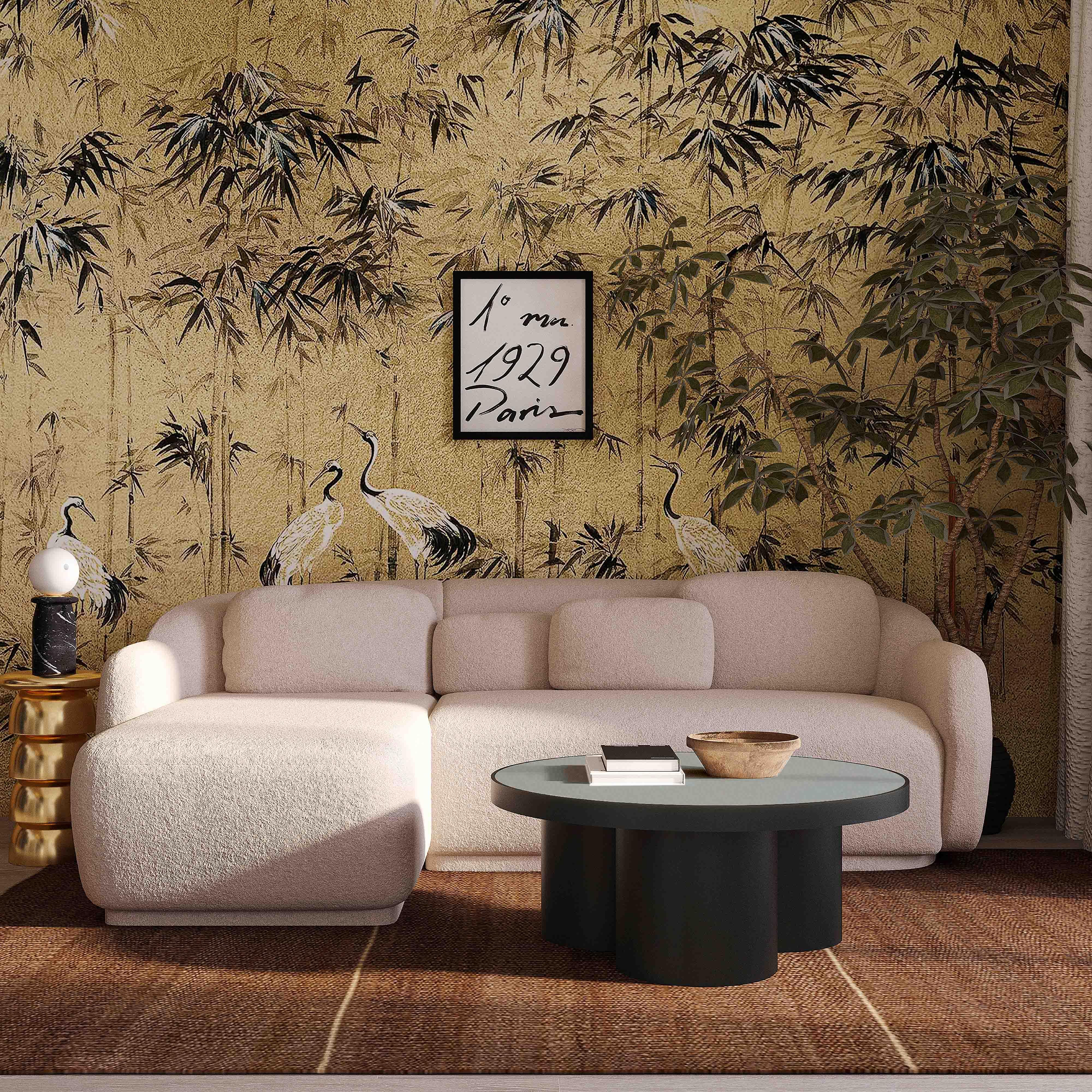 Misty Cream Boucle Sectional - LAF - UK