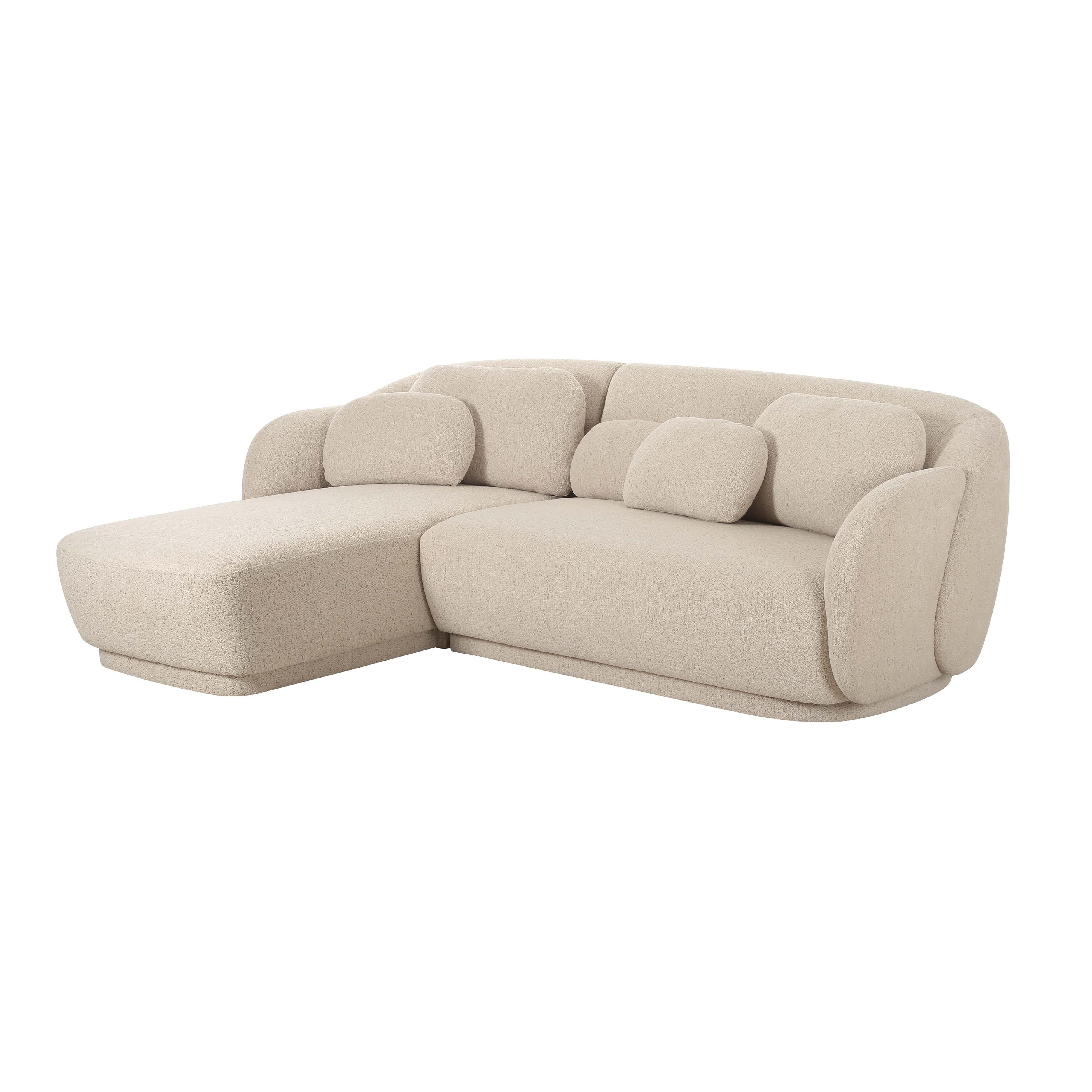 Misty Cream Boucle Sectional - LAF - UK