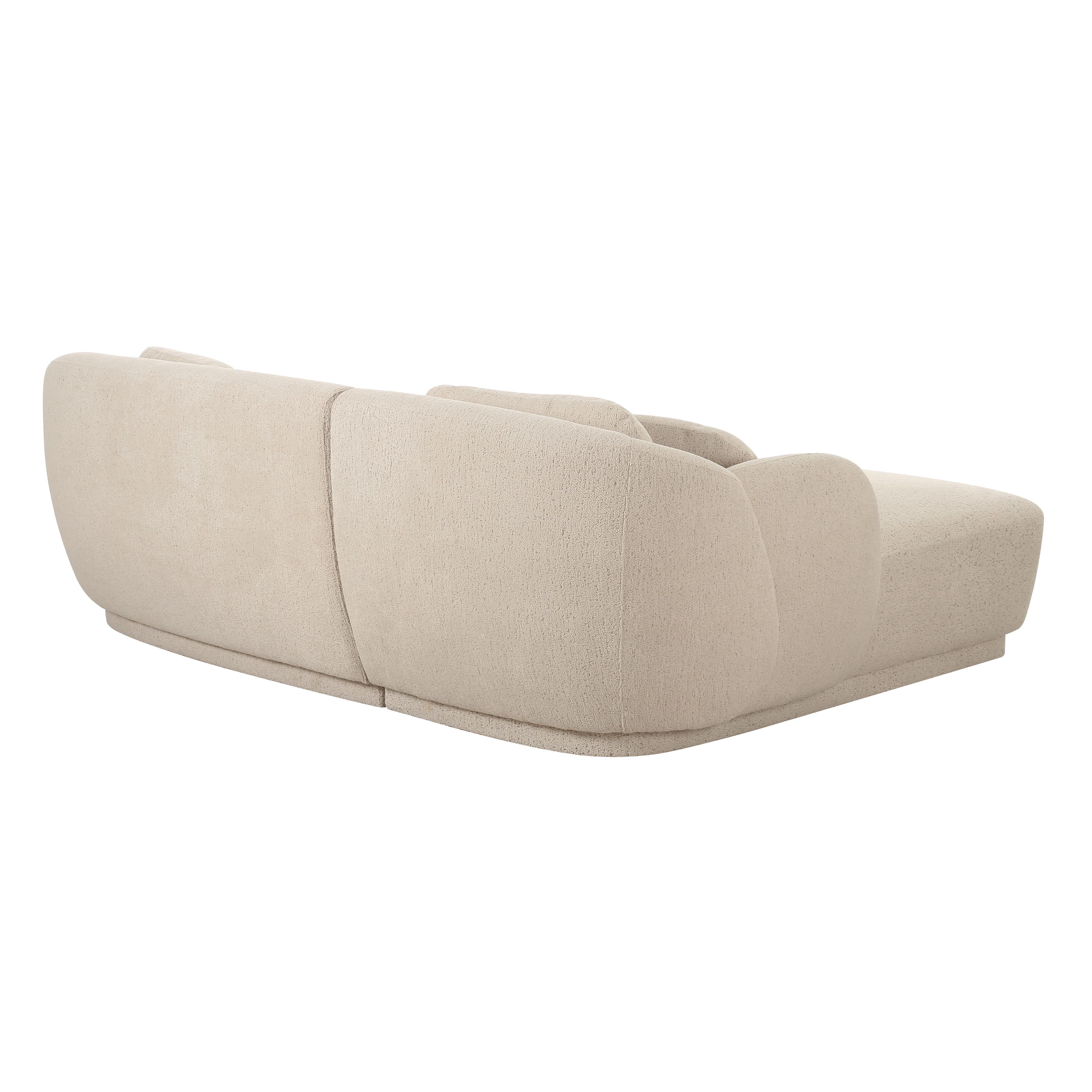 Misty Cream Boucle Sectional - LAF - UK