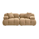 Calliope Cafe Au Lait Performance Velvet Modular Loveseat