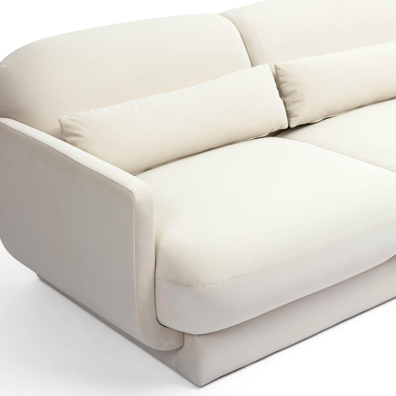 Azalea Cream Velvet Sofa