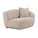 Marion Two-Tone Textured Boucle Loveseat - RAF