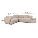 Sylvie Cream Boucle 4-Piece Right Chaise Sectional