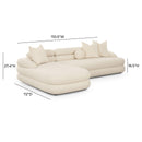 Lulu Cream Boucle Modular LAF Sectional