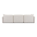 Travie White Sand Performance Corduroy Velvet 4-Piece Modular Sectional