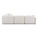 Travie White Sand Performance Corduroy Velvet Modular L-Sectional