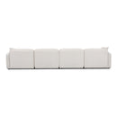 Travie White Sand Performance Corduroy Velvet 6-Piece Modular U-Sectional