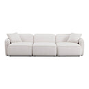 Travie White Sand Performance Corduroy Velvet Modular Sofa