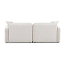 Travie White Sand Performance Corduroy Velvet Modular Loveseat