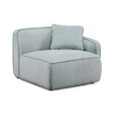 Travie Sea Foam Performance Corduroy Velvet RAF Corner Chair