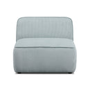 Travie Sea Foam Performance Corduroy Velvet Armless Chair