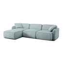 Travie Sea Foam Performance Corduroy Velvet 4-Piece Modular Sectional