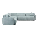 Travie Sea Foam Performance Corduroy Velvet Modular L-Sectional
