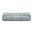 Travie Sea Foam Performance Corduroy Velvet Modular Sofa