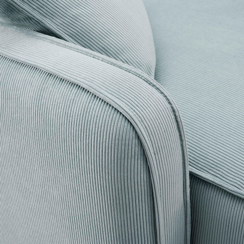Travie Sea Foam Performance Corduroy Velvet Modular Sofa