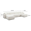 Travie Sand Upcycled Linen 6-Piece Modular U-Sectional
