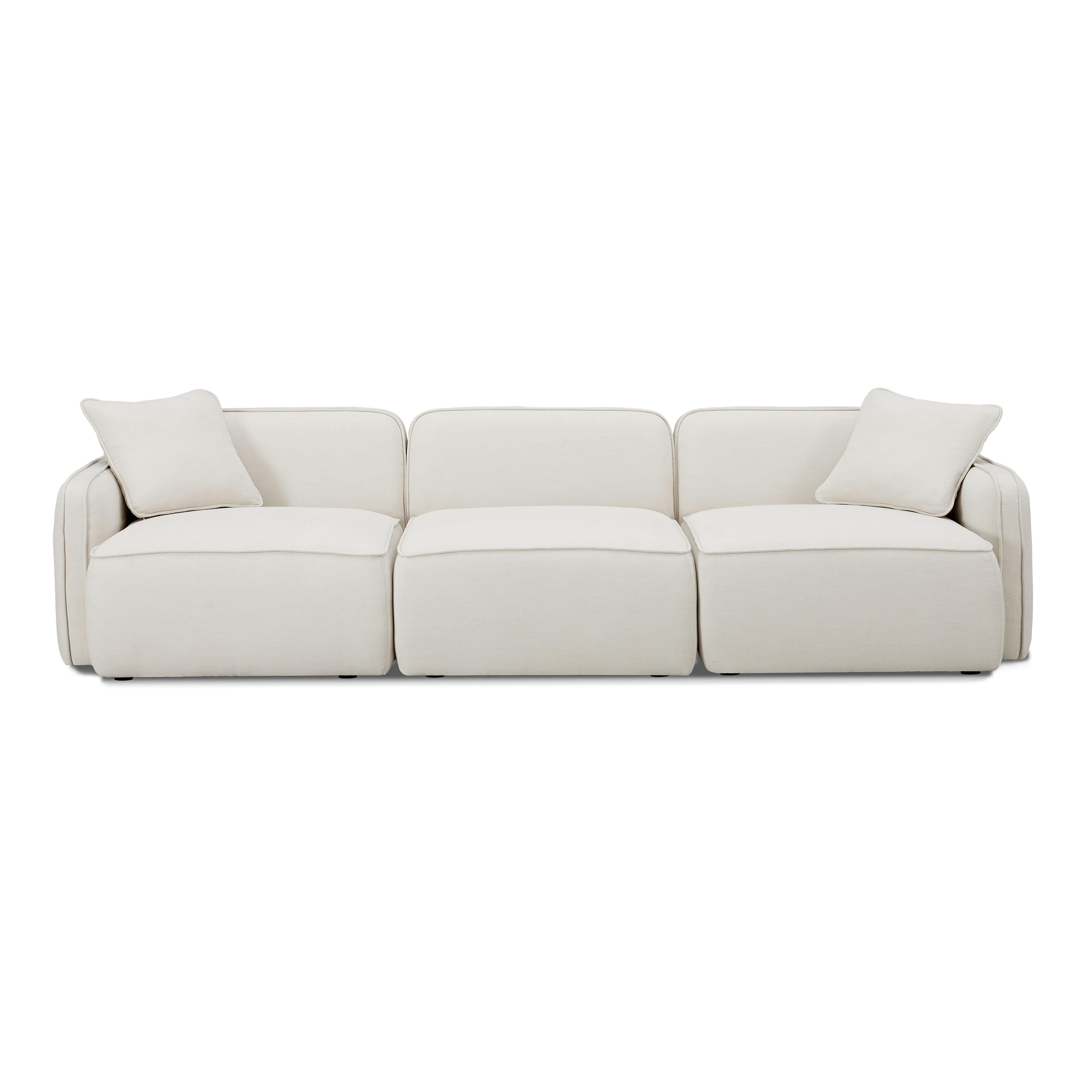 Travie Sand Upcycled Linen Modular Sofa