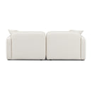 Travie Sand Upcycled Linen Modular Loveseat