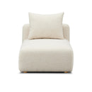 Hangover Cream Heavy Textured Fabric Modular Armless Chair