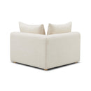Hangover Cream Heavy Textured Fabric Modular Corner Chair