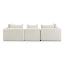 Hangover Cream Heavy Textured Fabric Sofa