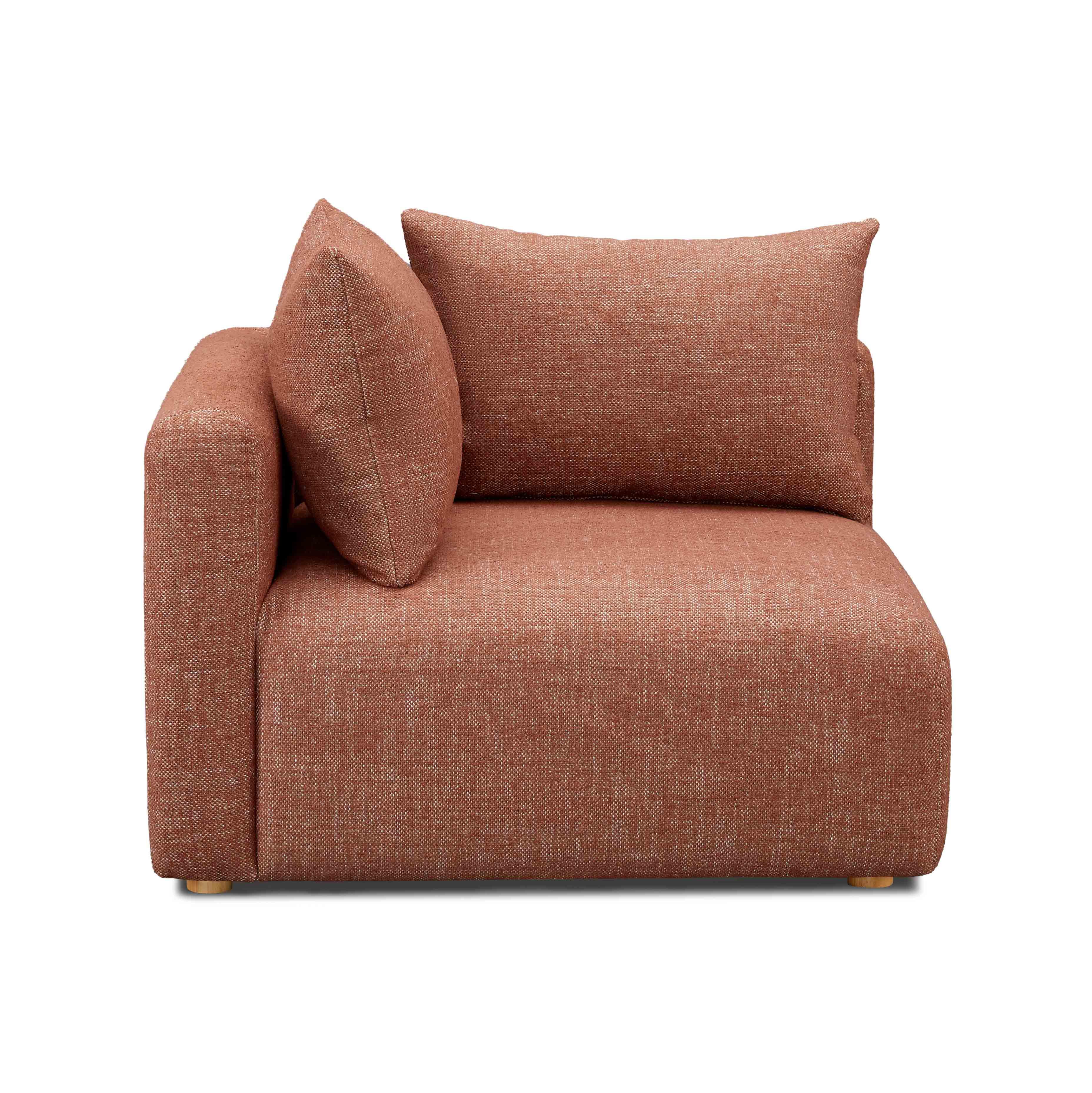 Hangover Sedona Red Textured Fabric Modular Corner Chair