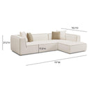 Tristine Cream Linen RAF Sectional